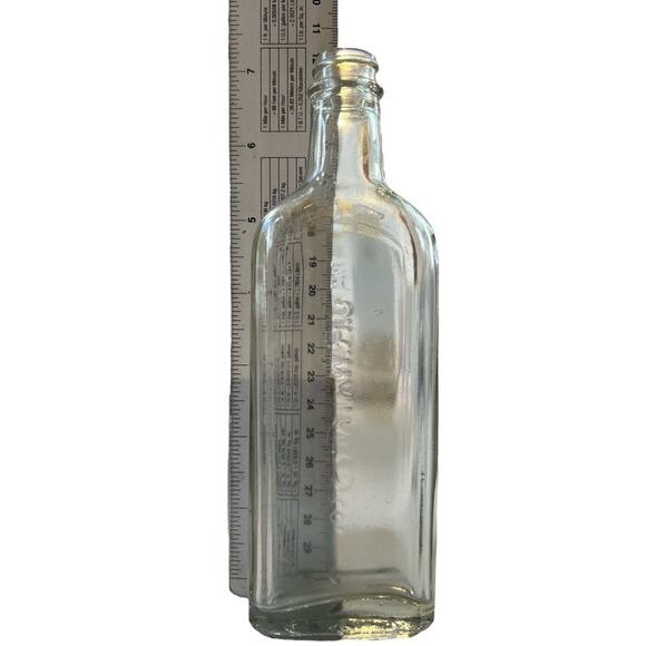 Vintage Glass Bottle Lot 4 Brown Clear Blue Apothecary Scientist Decor Alchemist - Picture 6 of 10